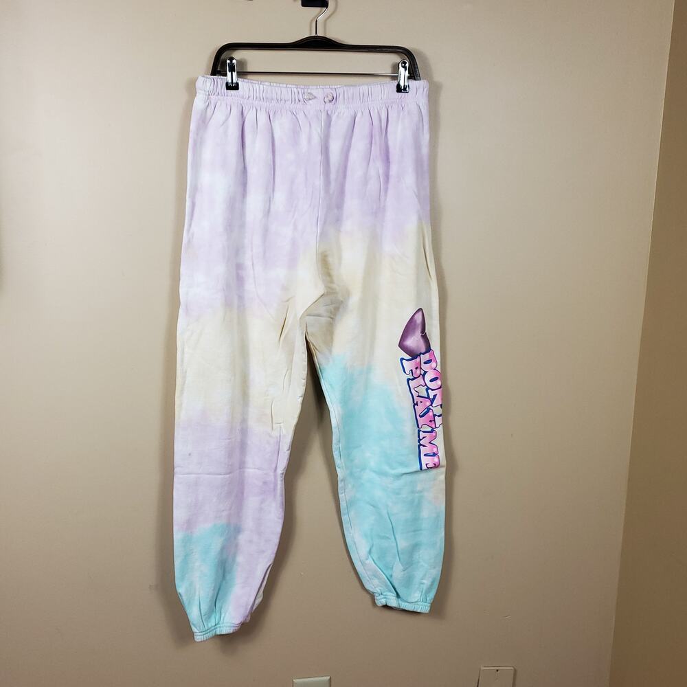 By Samii Ryan Pastel Tie-dye Don't Play Me Sweatpants Joggers Size XXL